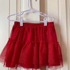 Red Tulle Skirt